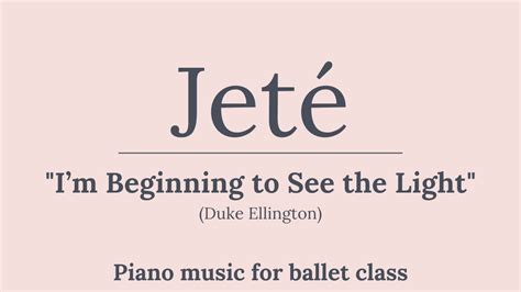 Jet Im Beginning To See The Light Duke Ellington Piano