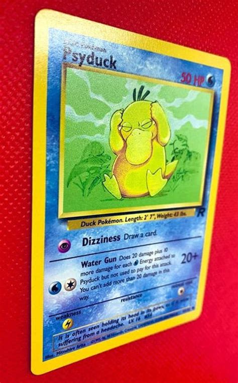 Psyduck Team Rocket Vintage Pokemon Card 65 82 10 Left Etsy