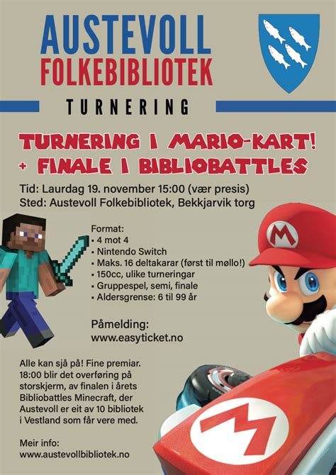 Turnering I Mario Kart 19 November Kl 15 00 Austevoll Kommune