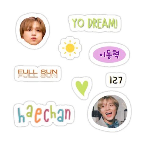 Haechan Nct Dream Sticker Set Sticker For Sale By Minimaldrizzle