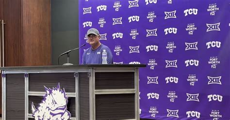 Press Conference Recap TCU Football Vs SMU Frogs O War