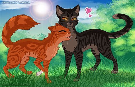 Squirrelflight and Brambleclaw | Warrior cats art, Warrior cats ...