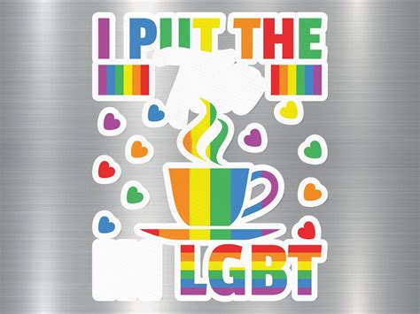 Tea Lgbt Pride Flag Vinyl Decal Queer Owned Gay Lesbian Etsy