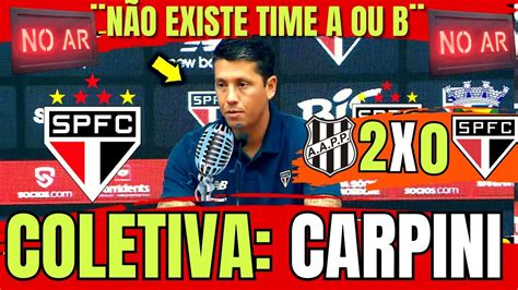 COLETIVA DO CARPINI Ponte Preta 2x0 São Paulo l SOLTOU O VERBO APÓS A