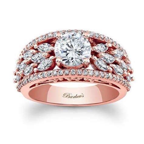 Barkev S Rose Gold Diamond Engagement Ring Style 7980LPW Barkevs