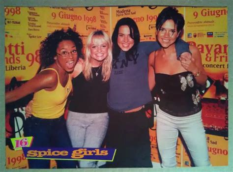 MAGAZINE PINUP SPICE GIRLS 1990s Emma Bunton Victoria Beckham Mel