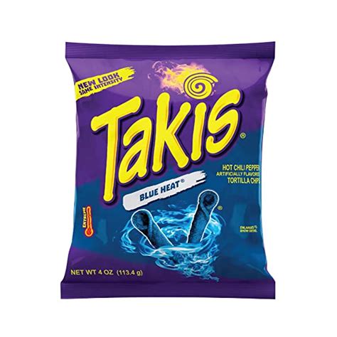 Takis Blue Heat Rolled Tortilla Chips Hot Chili Pepper Guloseimas