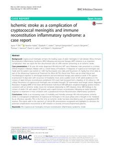 Ischemic Stroke As A Complication Of Cryptococcal Meningitis And Immune