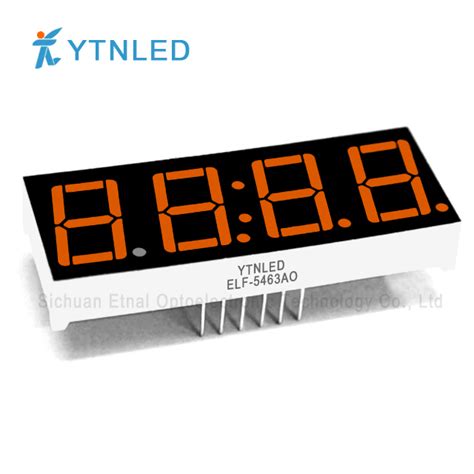 056inch Four Digit Led Display Common Cathode Anode Red Orange Yellow Green Emerald Blue White