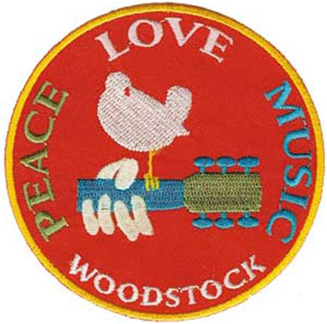 Woodstock Peace Love Music Officially Licensed Artwork Premium