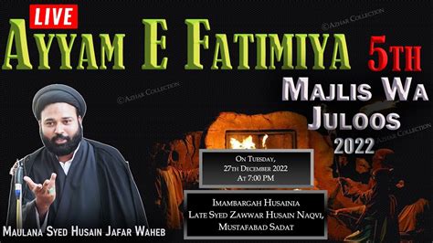 Live 🔴day 5th Majlis E Ayyam E Aza E Fatima Sa Mustafabad