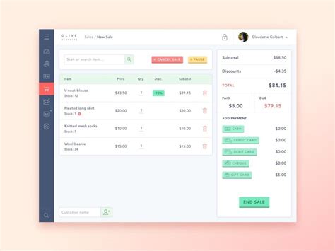 Point Of Sale Dashboard By Laura Lanzoni