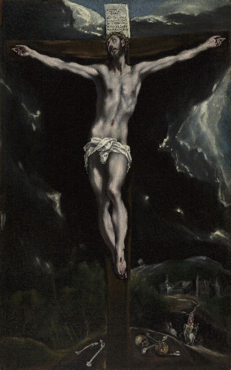 Christ On The Cross Painting El Greco Oil Paintings