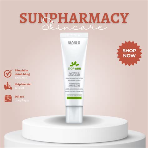 Hàng công ty Kem dưỡng ẩm kiềm dầu giảm mụn BABE Stop AKN Mattifying Moisturiser 50ml Shopee