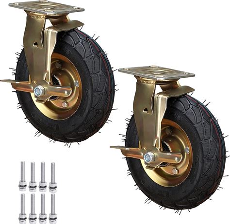 200mm 250mm Heavy Duty Castor Wheels Pneumatic Caster