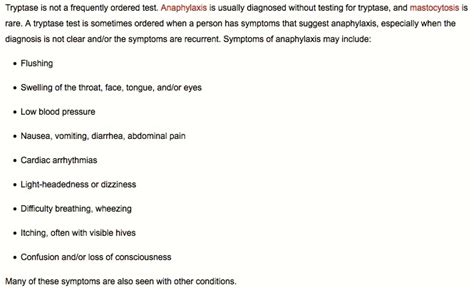 Tryptase blood test for mastocytosis | alvinalexander.com