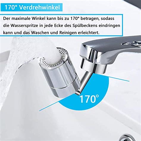 Grad Schwenkbarer Wasserhahn Strahlregler Wasserhahn Luftsprudler