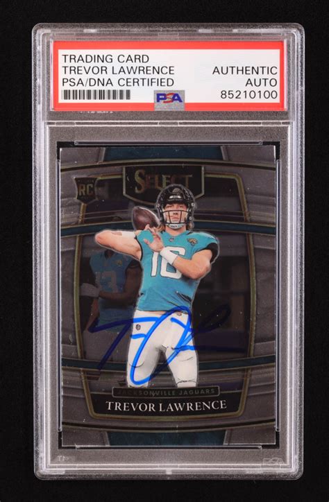 Trevor Lawrence Signed 2021 Select 43 RC PSA Pristine Auction