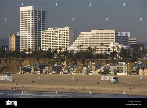Usa California Los Angeles Santa Monica Ocean Avenue Buildings