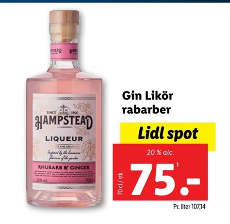 Gin Lik R Rabarber Tilbud Hos Lidl