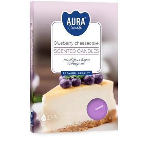 Tējas Sveces Aromātiskās Blueberry Cheesecake Aura P15 359 Tējas