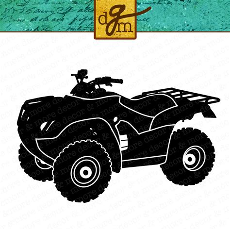 4 Wheeler Svg File Four Wheeler Svg Cut File Atv Svg File Etsy