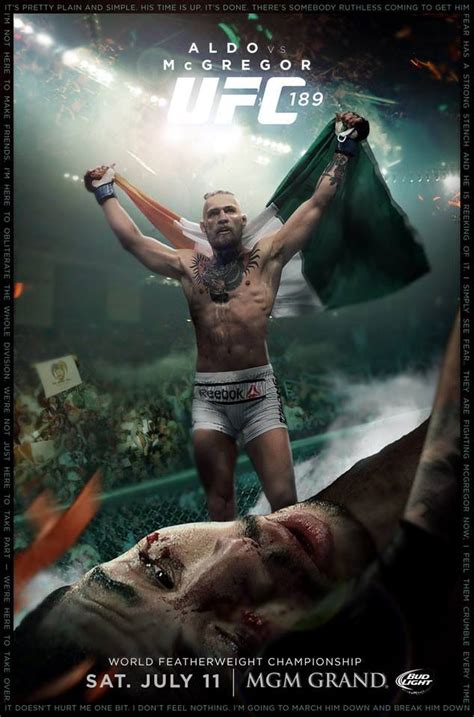 Póster Premonitorio De La Victoria De Conor Mcgregor Sobre José Aldo En