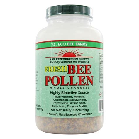 Ys Organic Bee Farms Fresh Bee Pollen Whole Granules 8 Oz