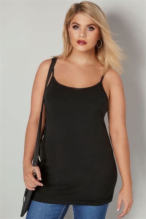 Plus Size Vest Tops And Cami Tops Yours Clothing Plus Size Tank Tops Black Camis Plus Size Vests