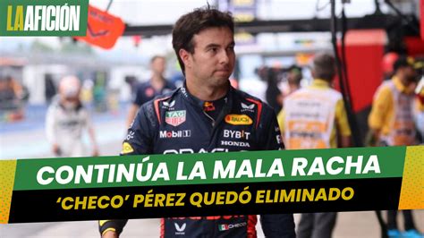 Checo P Rez Queda Eliminado En La Q Y Saldr En La Posici N Del Gp