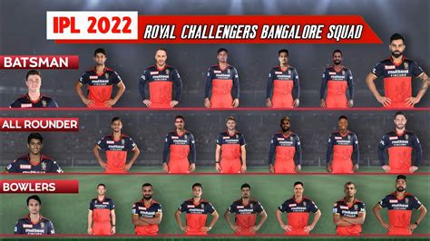 RCB 2022 Ipl Team Rcb Squad 2022 Players List Rcb Batsman Bowlers