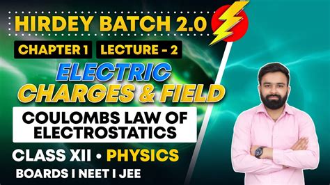 Coulombs Law Of Electrostatics I Chapter Electric Charges And Field I