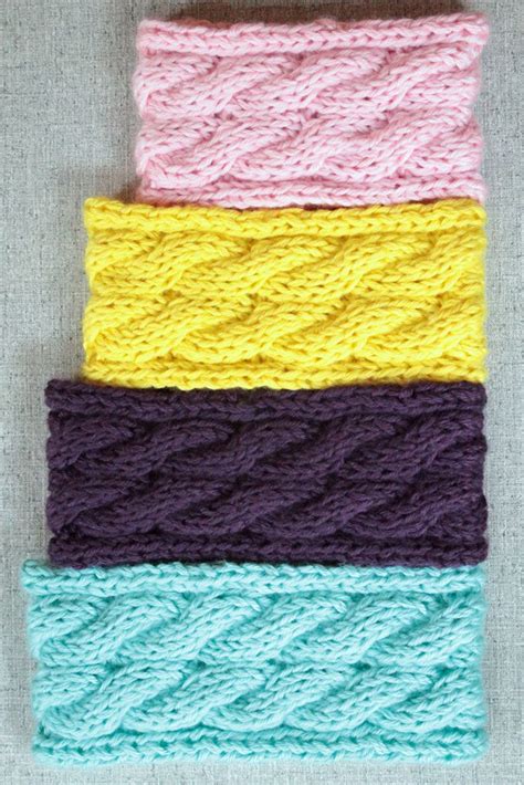 Cable Ear Warmer Headband Knitting Pattern Purlsandpixels