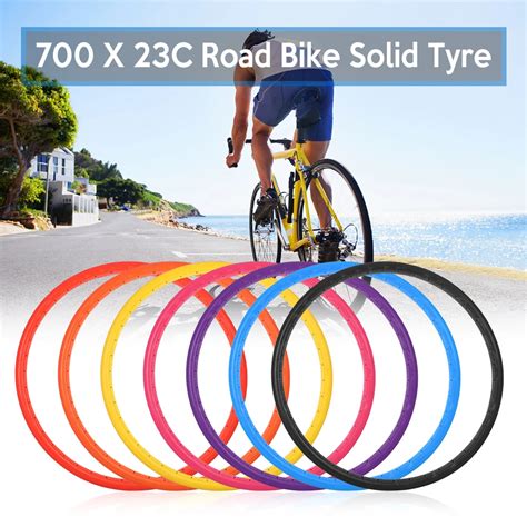 Bike Solid Tire 700x23C Road Bike Bicycle Cycling Riding Tubeless Tyre ...