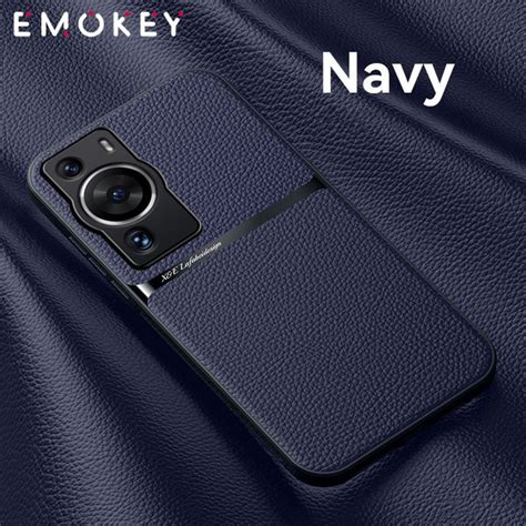 MagSafe чехол кожаный для Huawei P60 и P60 Pro / Хуавей Р60 и Р60 Про ...