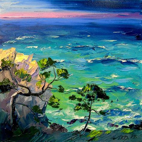 On The Rocky Shore Painting By Olha Darchuk Saatchi Art