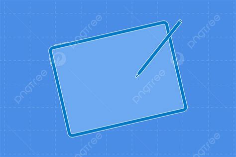 Blank Screen Vector Art PNG, Ipad Blank Screen Space Blue, Top, Stylus ...