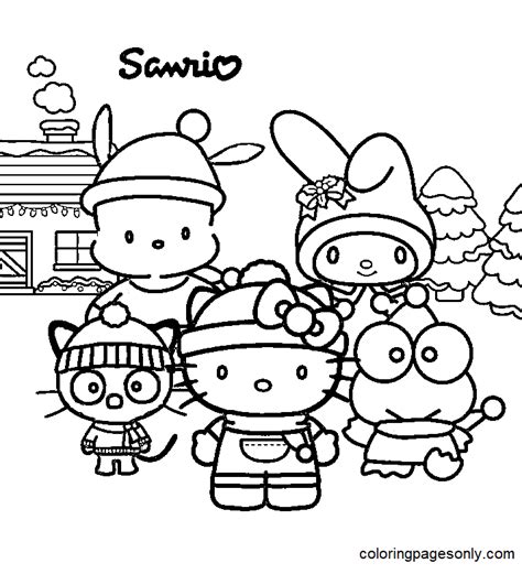 Happy Characters Sanrio Coloring Pages Sanrio Coloring Pages Images