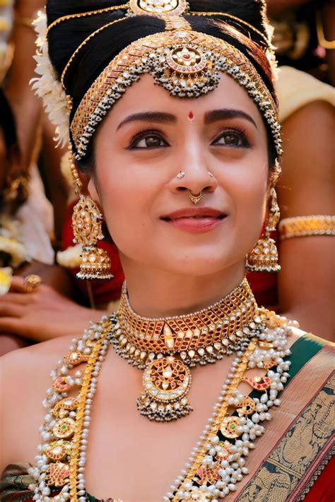 Trisha IN Ponniyin Selvan 1 HD Wallpaper Beautiful Face Images Moms