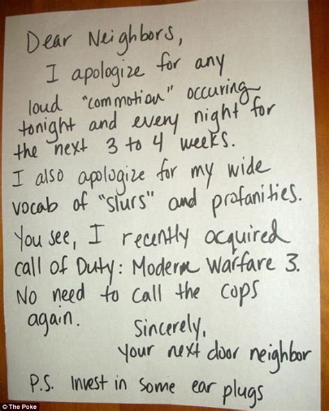 Noisy Neighbours Bad Behaviour Exposed In Hilarious Hand Written Notes