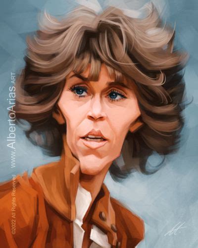 Jane Fonda Caricature By AlbertoArias ART