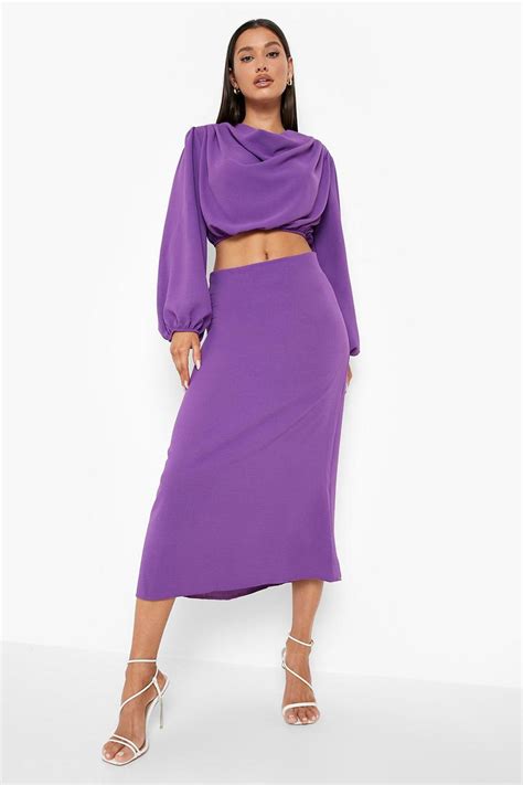 Women S Textured Bias Midaxi Slip Skirt Boohoo Uk