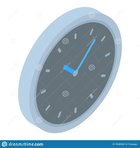 Icono Del Reloj De Pared Estilo Isom Trico Ilustraci N Del Vector