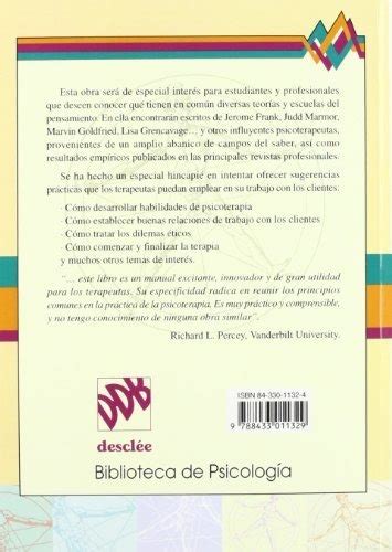 Principios Comunes En Psicoterapia Biblioteca De Psicología Cuotas