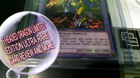 Yu Gi Oh Five Headed Dragon Limited Edition Ultra Rare Card Review New Indian Tournament Of Yu