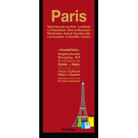 Paris Historic City Center Travel Map | Red Maps