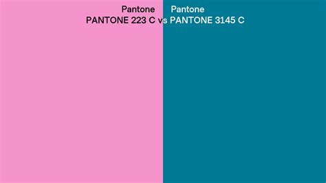 Pantone 223 C Vs Pantone 3145 C Side By Side Comparison