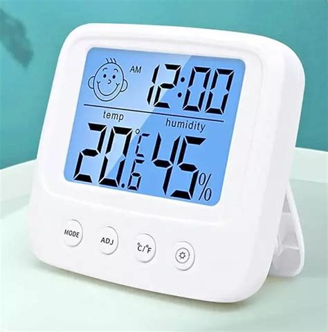 HORLOGE RÉVEIL Digital Rétro éclairé avec Thermomètre et Hygromètre