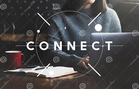 Connect Social Networking Interconnection Communication Concept Stock