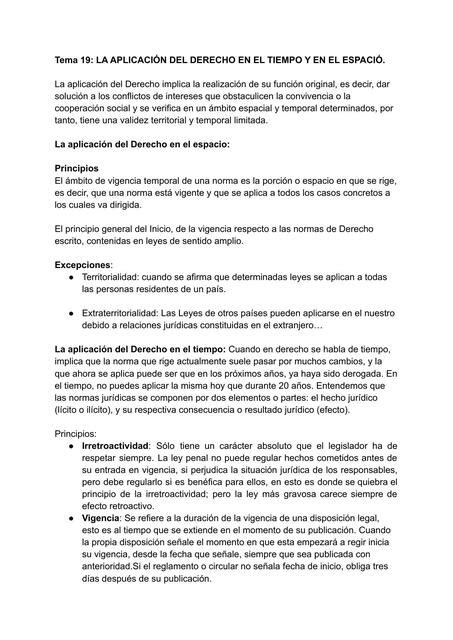 La Aplicaci N Del Derecho En El Tiempo Y En El Espacio Jose Garcia